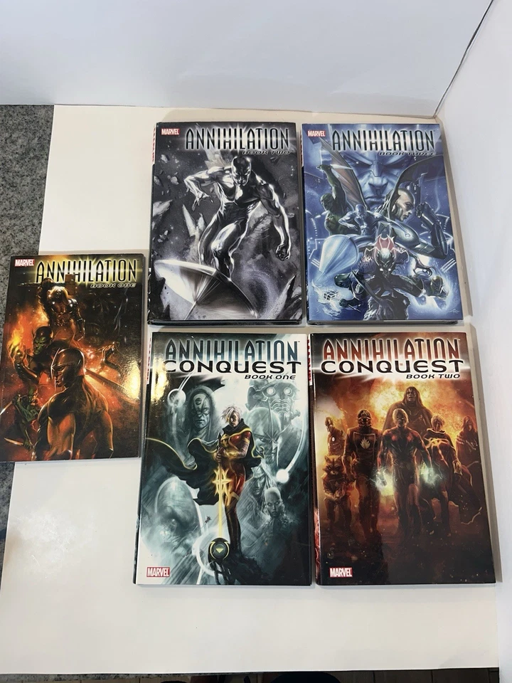 Annihilation 1,2,3 Conquest 1-2 Annihilators Oversized Hardcover, 1 Soft Marvel - Image 1 of 4
