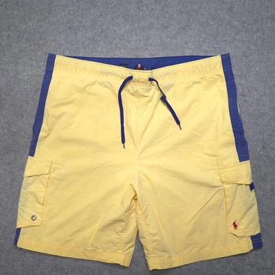 Bañador Polo Sport Ralph Lauren Vintage Para Hombre Grande Amarillo Malla Forrado Años 90 Foto 1 de 4