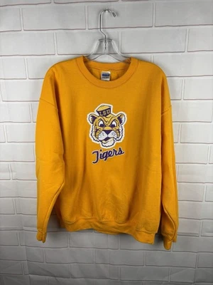 LSU Louisiana State Tigers Sudadera Amarilla Manga Larga Fútbol NCAA Foto 1 de 4
