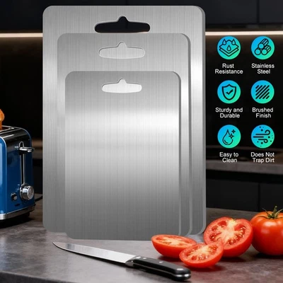 Tabla de cortar de titanio de doble cara tablas de cortar de titanio para cocina de camping Foto 1 de 4