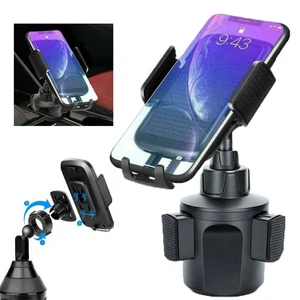 Cell Phone Car Cup Mount Holder 360° Adjustable Stand Cradle for iPhone Samsung - Picture 1 of 10