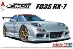 AOSHIMA 1/24 C-WEST FD3S RX-7 99 (MAZDA) - Immagine 1 di 4