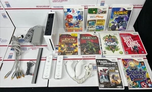 Nintendo Wii Konsole Bundle mit Mario & Sonic +10 Spiele - Versand am selben Tag - Garantie!! - Bild 1 von 12