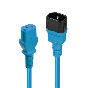 LINDY 30472 2m IEC Verlängerung, blau One size Blau,Rot - Afbeelding 1 van 10