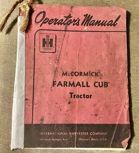 International Harvester McCormick Farmall Cub Tractor Operator's Manual - Picture 1 of 4