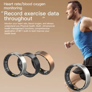Smart Ring Fitness Tracker Fréquence Cardiaque SPO2/BP Surveillance du Sommeil IP68 Étanche - Photo 1 sur 41