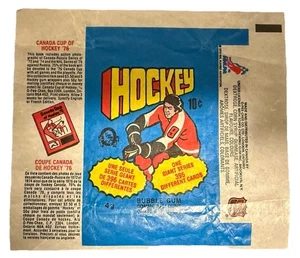 1976-77 O-PEE-CHEE HOCKEY BUBBLE GUM WRAPPER - CANADA CUP OF HOCKEY '76 - Picture 1 of 6