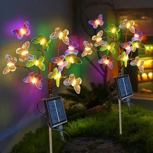 Butterfly Solar Lights 2pk - Decorative Garden & Lawn Pathway Lights, Waterpr... - Picture 1 of 9