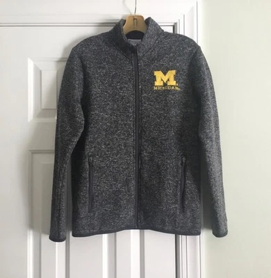 Chaqueta Michigan Oro Logo Talla S Forrada de Vellón Cremallera Completa De Colección Champion Gris con Bolsillos Foto 1 de 4