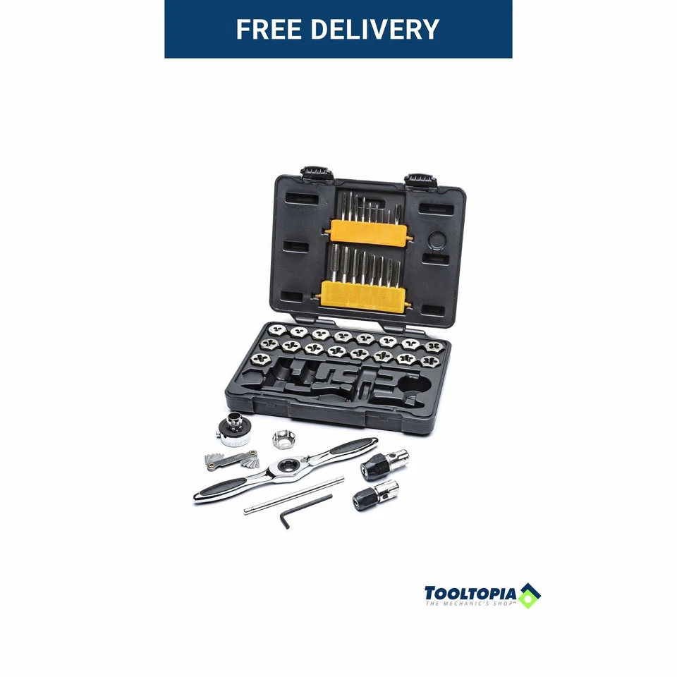 GEARWRENCH 40pc Tap and Die Set Cuts Bolts Engineers Kit GW3886 - Image 1 of 4