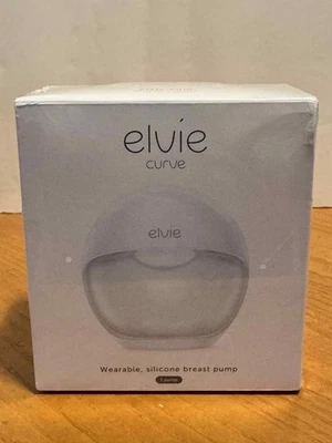 Extractor de leche materna de silicona portátil Elvie Curve manos libres Foto 1 de 4