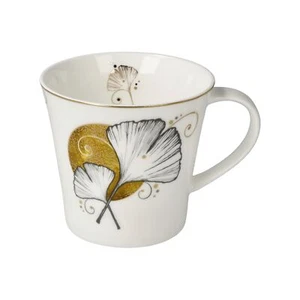 Goebel Tazza Caffè/Tè Ginkgo Bianco 23500921 Serie Lotus - Foto 1 di 7