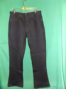 NEW! Vtg 70s SEARS JEAN JOINT MEN'S STORE BELLBOTTOM JEANS, ACTUAL Sz 35 x 35 - Picture 1 of 7