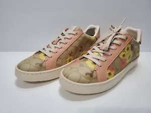 Coach Women's Low Top Sneaker In Signature Floral Print CI797 - Size 8B - Picture 1 of 10