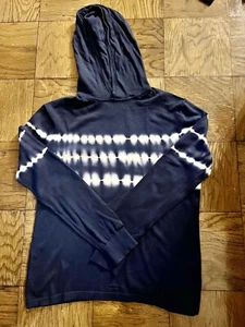 Banana Republic Herren Hoodie - Blau Batik Bruststreifen - Größe L - Vintage - Bild 1 von 1