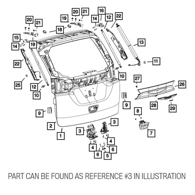 正品原始设备制造商 Mopar 后备箱锁执行器电机适用于克莱斯勒 Voyager Pacifica — 第 1/2 张图片