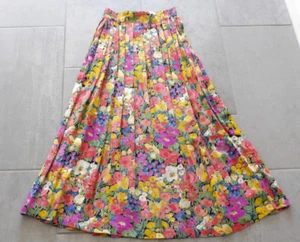 Hiroko Pleated Long Maxi Skirt Multi Colors 100% Rayon Soft Expandable - Size S - Picture 1 of 6