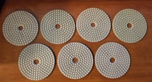 4" Diamond 7steps white polishing pads Quartz Granite and stone in general - Picture 1 of 17