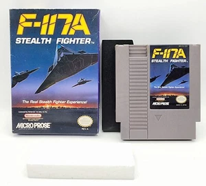 NES F-117A Stealth Fighter Boxed W Game *Missing manual* Nintendo + Protector - Picture 1 of 11