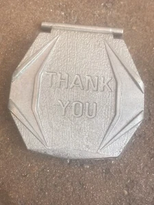 Bubble Gum & Candy Machine Chute Door FLAP - Silver Chrome THANK YOU - Picture 1 of 5