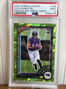 2022 Panini Classics RC Kyle Hamilton #/25 Green Ice Ravens PSA 9 - Picture 1 of 3