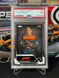 2023 TOPPS CHROME F1 FORMULA 1 OSCAR PIASTRI BASE ROOKIE CARD RC #40 PSA 9 - Picture 1 of 3