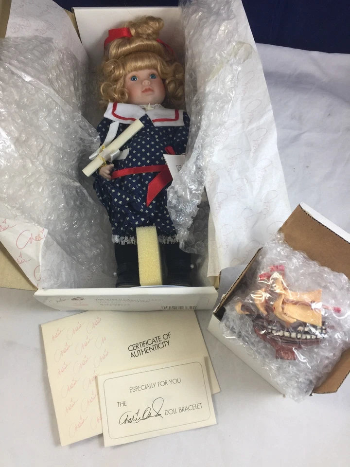 "gabriela" Marie Osmond Fine Porcelain Doll Scroll and Ship 1992 C8772