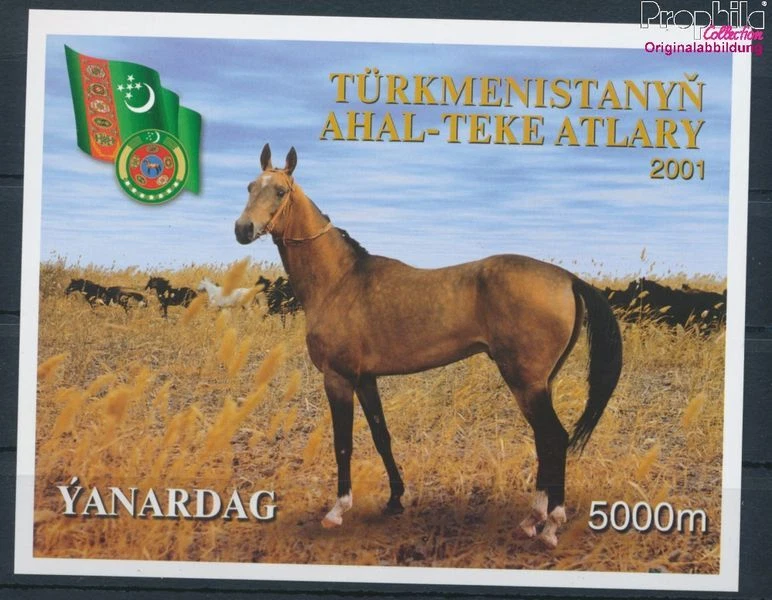 Turkmenistán bloque 11 sin montar como nuevo/nunca articulado 2001 Achal-Tekkiner (10221425 Foto 1 de 1