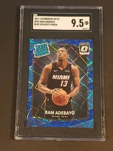 2017 Donruss Optic Blue Velocity Prizm #187 Bam Adebayo RC SGC 9.5 Rookie - Picture 1 of 2