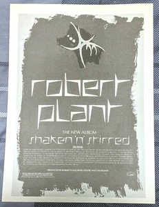 ROBERT PLANT / 1985 SHAKEN 'N' STIRRED LP / ALBUM MAGAZINE PRINT AD + FREE DVD - Picture 1 of 1