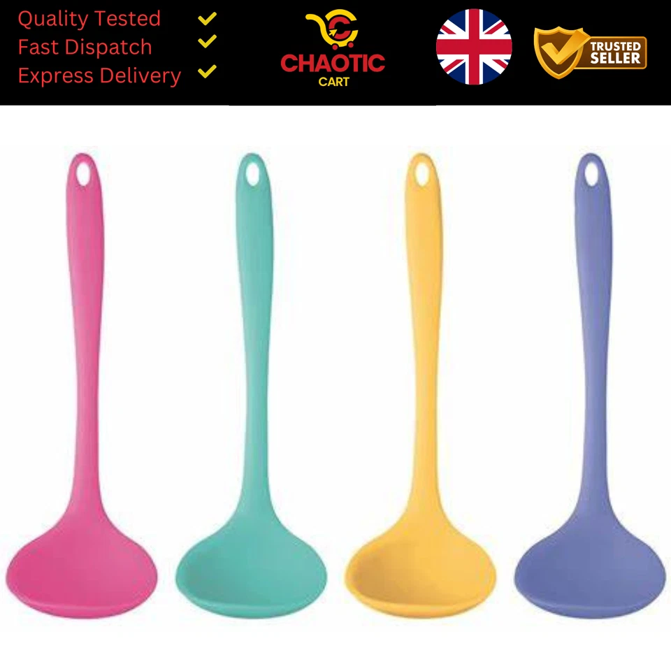 Colourworks Kitchen Craft Silicone Kitchen Utensils Ladle Pasta Heat Resistant - Image 1 of 1