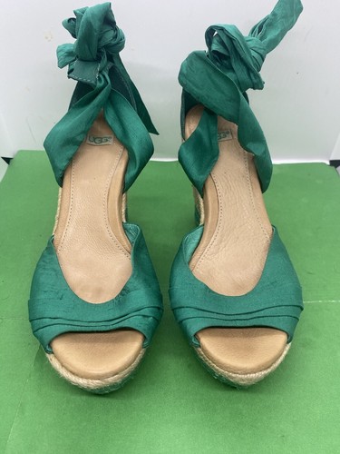 Sandali verdi UGG Luciana tacco a zeppa taglia 5 5 plateau 1002916