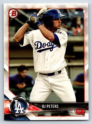 2018 Bowman #BP31 DJ Peters Los Angeles Dodgers 15643 - Image 1 of 2