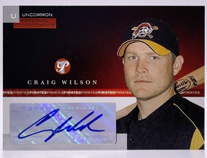 2005 Topps Pristine Personal Endorsements Craig Wilson Auto Pittsburgh Pirates
