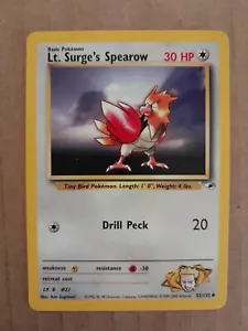 Pokemon Lt. Surge's Spearow 52/132 Gym Heroes NM See Pictures - Picture 1 of 2