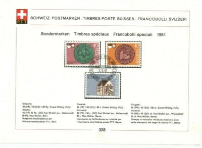 SWITZERLAND1981 SCHWEIZ POSTMARKEN-TIMBRES -POSTE SUISSES FRANCOBOLLI SVIZZERI - Image 1 of 2
