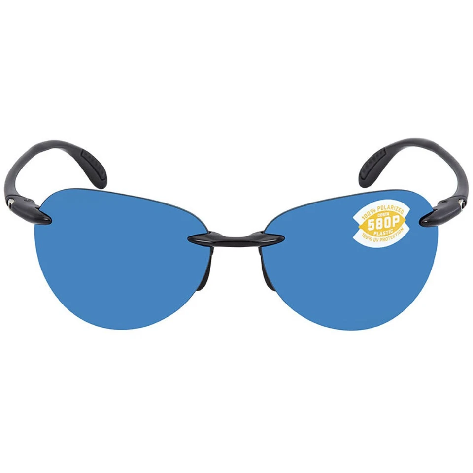 Costa Del Mar West Bay WSB 11 Shiny Black Sunglasses Blue 580p