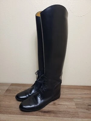 Women Size 8.5M HRH Kirby Equestrian Horse Riding Boot Knee High Black Leather  - Image 1 of 4