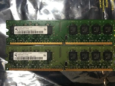 Desktop 2GB(2 x 1GB) HYS64T128020EU-2.5-B2 PC2-6400U-666-12-E0 2Rx8 RAM Memories - Image 1 of 2