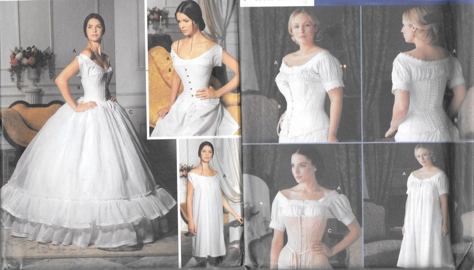 Simplicity PICK Costume Fashion Historian Corset Chemise Petticoat Uncut Sz14-20 - Image 1 of 1