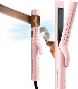 Airflow Curling Iron for Lasting Curls - Flat Iron Hair Straightener and Curler - Picture 1 of 7