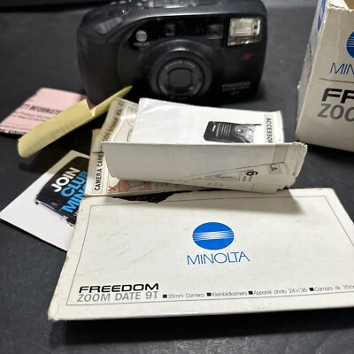 Minolta Freedom Zoom Date 9T Point and Shoot Film Camera - Box Not Tested - Image 1 of 4
