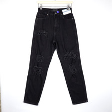 Arizona Jean Co Women's Highest Rise Mom Jean Denim Color Black Size 7 NWT
