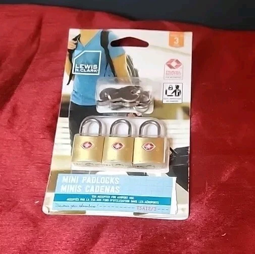 Juego de 3 candados de latón para equipaje Travelon aceptados por la TSA Foto 1 de 1