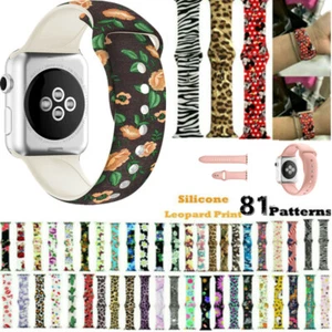 Stampa cinturino sportivo in silicone per iWatch per Apple Watch 38/42/41/45 mm braccialetto - Foto 1 di 124