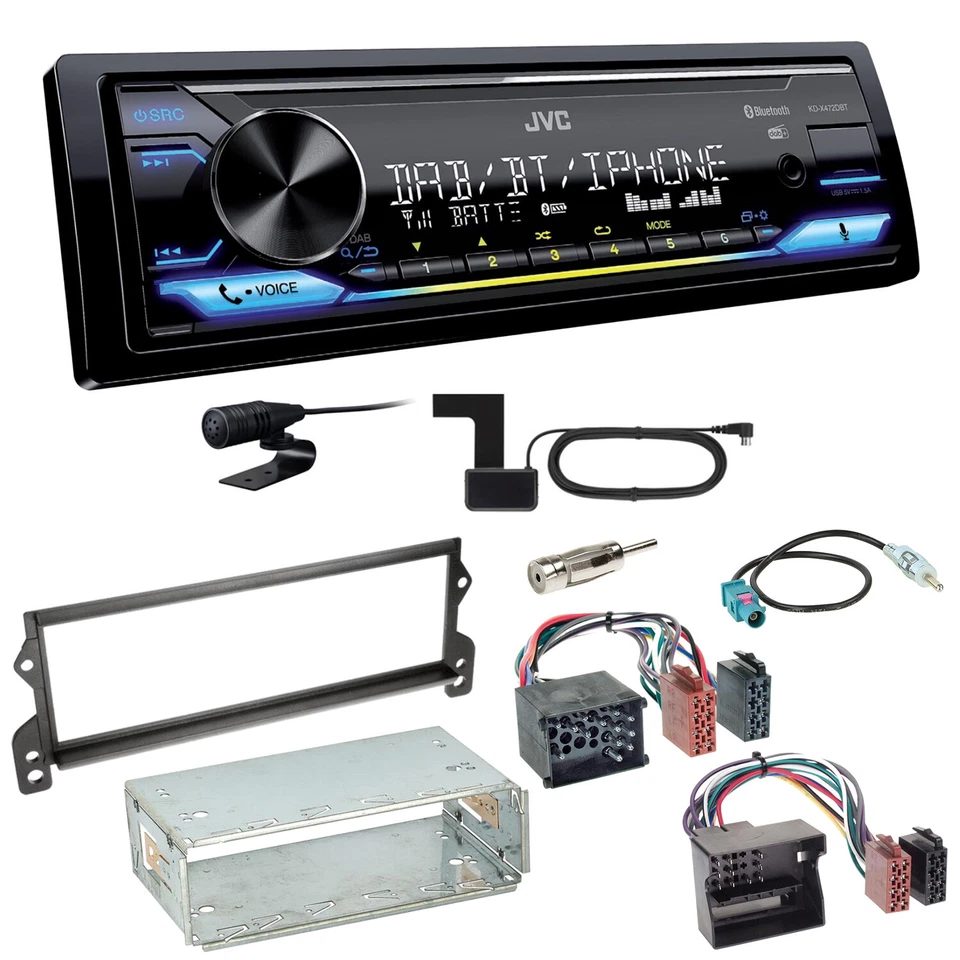 JVC KD-X472DBT Digitalradio Bluetooth USB FLAC Einbauset für MINI R50 R52 R53 - Bild 1 von 1