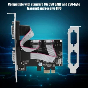 PCI-E to RS232 2 port Serial Port Converter PCI Express Controller Adapter - Afbeelding 1 van 7