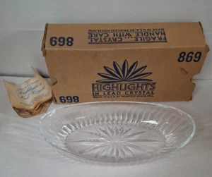 Princess House Highlights Crystal Oval Serving Dish #869 Vintage - Picture 1 of 5