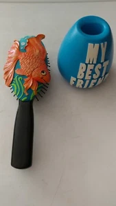 DOG/CAT GROOMING HAIR BRUSH WITH HOLDER "MY BEST FRIEND" NEW - Picture 1 of 5