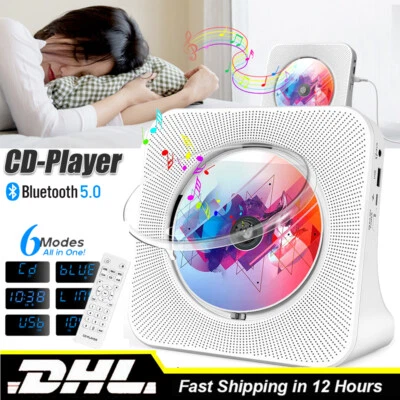 Bluetooth Cd-Player Mit Lautsprechern Persönlicher HiFi  Radio Tragbarer NEU - Bild 1 von 4